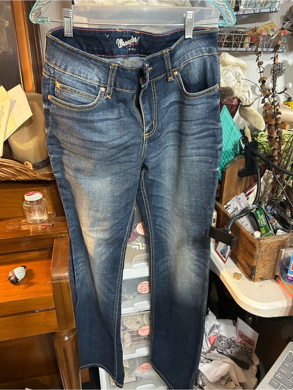 Wrangler Women's Dark Blue Bootcut Jeans